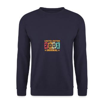 23rd Birthday Born 2001 Birthday Gift - Unisex Sweatshirt - navy - Front - Alina (178cm) & Michal (187cm)