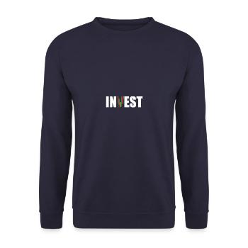 Invest Stock Market Stock Market Trader - Unisex Sweatshirt - navy - Front - Alina (178cm) & Michal (187cm)