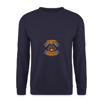 Boule skills Petanque Boule player - Unisex Sweatshirt - navy - Front - Alina (178cm) & Michal (187cm)
