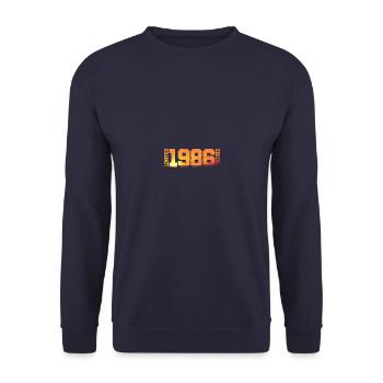 38ème anniversaire Né 1986 Cadeau d’anniversaire - Sweat-shirt Unisexe - marine - Devant - Alina (178cm) & Michal (187cm)