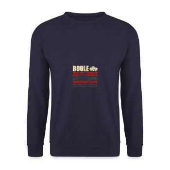 Petanque Boule Boule player - Unisex Sweatshirt - navy - Front - Alina (178cm) & Michal (187cm)