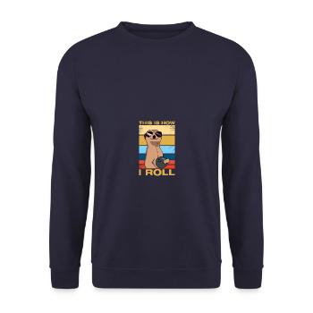 This is how i roll Bowling Bowlingspieler Bowler - Unisex Sweatshirt - navy - Front - Alina (178cm) & Michal (187cm)