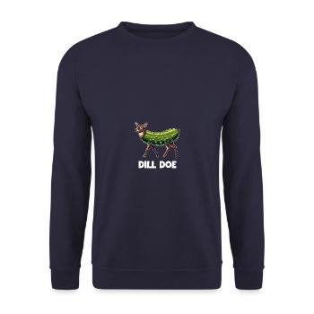 Dill Doe Funny Cucumber Pickle Cucumber Lover - Unisex Sweatshirt - navy - Front - Alina (178cm) & Michal (187cm)