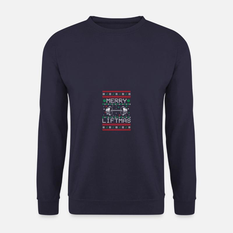 Merry Liftmas Weihnachten Bodybuilding Bodybuilder - Unisex Pullover - Navy