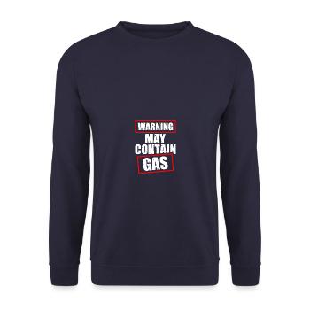 Peut contenir du gaz, des pets, des pets, des pets, des pets - Sweat-shirt Unisexe - marine - Devant - Alina (178cm) & Michal (187cm)