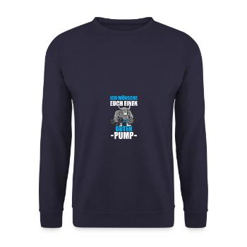 Bonne pompe musculation musculation gymnase exercice de poids - Sweat-shirt Unisexe - marine - Devant - Alina (178cm) & Michal (187cm)