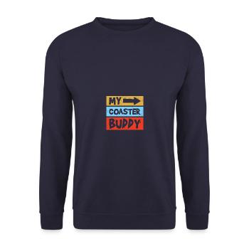 Coaster Buddy Amusement Park Montagnes russes - Sweat-shirt Unisexe - marine - Devant - Alina (178cm) & Michal (187cm)