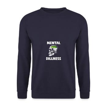 Mental Dillness Funny Cucumber Pickle Cucumber Love - Unisex Sweatshirt - navy - Front - Alina (178cm) & Michal (187cm)