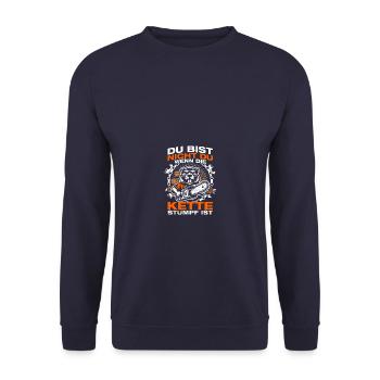 Chain Blunt Wood Making Lumberjack Lumberjack - Unisex Sweatshirt - navy - Front - Alina (178cm) & Michal (187cm)