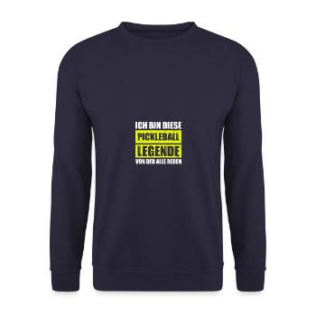 Pickleball Legend Funny Pickleball Player - Unisex Sweatshirt - navy - Front - Alina (178cm) & Michal (187cm)