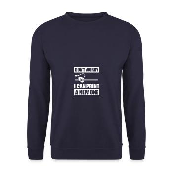 I can print a new one 3D Printer 3D Printing - Unisex Sweatshirt - navy - Front - Alina (178cm) & Michal (187cm)
