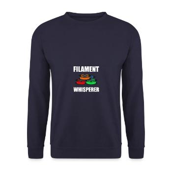 Filament whisperer 3D Printer 3D Printing - Unisex Pullover - Navy - Vorne - Alina (178cm) & Michal (187cm)