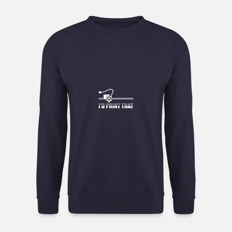 I'd print that 3D Printer 3D Printing - Unisex Pullover - Navy