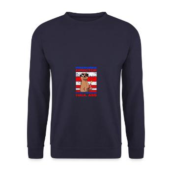 Fireworks director Pyrotechniker Böllern - Unisex Pullover - Navy - Vorne - Alina (178cm) & Michal (187cm)