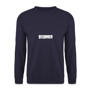 Beginner Bodybuilding Bodybuilder Gym Kraftsport - Unisex Pullover - Navy - Vorne - Alina (178cm) & Michal (187cm)
