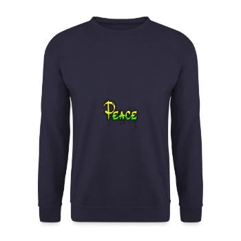 Frieden - Unisex Pullover - Navy - Vorne - Alina (178cm) & Michal (187cm)