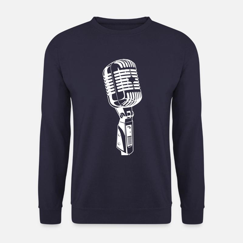 Mikrofon Symbol Musiker - Unisex Pullover - Navy