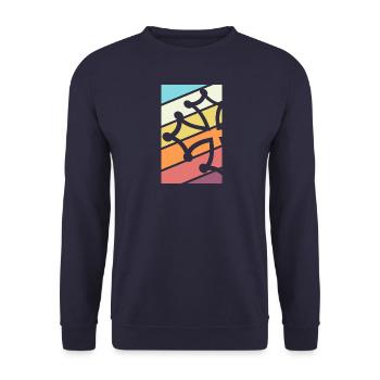 Croix Occitane Couleurs, Fibonacci. - Sweat-shirt Unisexe - marine - Devant - Alina (178cm) & Michal (187cm)