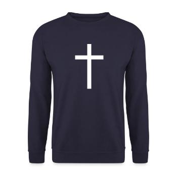 Kreuz - Unisex Pullover - Navy - Vorne - Alina (178cm) & Michal (187cm)