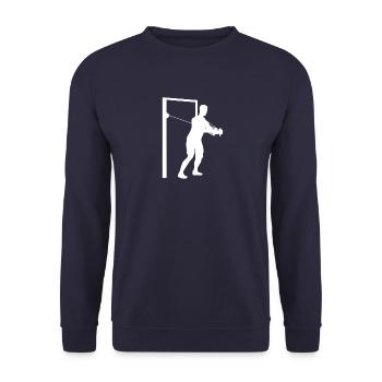 Pull Musculation Entraînement Fitness - Sweat-shirt Unisexe - marine - Devant - Alina (178cm) & Michal (187cm)