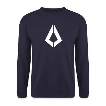 triangles - Unisex Pullover - Navy - Vorne - Alina (178cm) & Michal (187cm)
