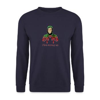 Nikis mystery art with mask - Unisex Pullover - Navy - Vorne - Alina (178cm) & Michal (187cm)