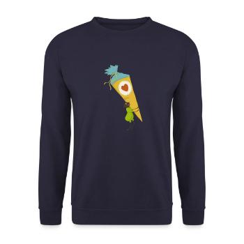 Ameise Schultüte - Unisex Pullover - Navy - Vorne - Alina (178cm) & Michal (187cm)