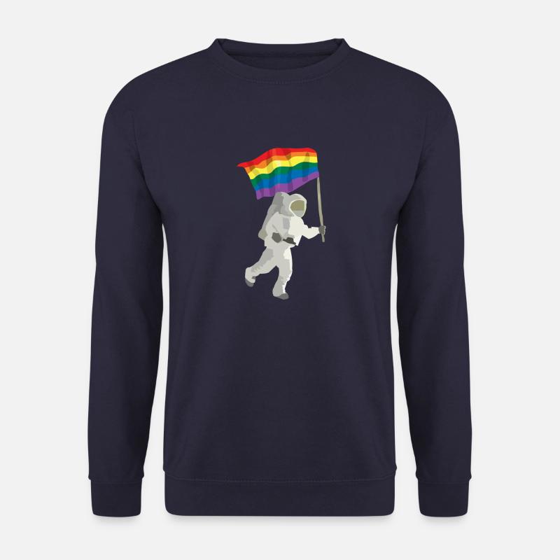 astronaut rainbow flag - Unisex Sweatshirt - navy