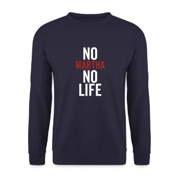Nein Martha Kein Leben - Unisex Pullover - Navy - Vorne - Alina (178cm) & Michal (187cm)