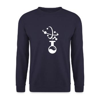 Neurones Chimie Science Tableau périodique Laboratoire - Sweat-shirt Unisexe - marine - Devant - Alina (178cm) & Michal (187cm)