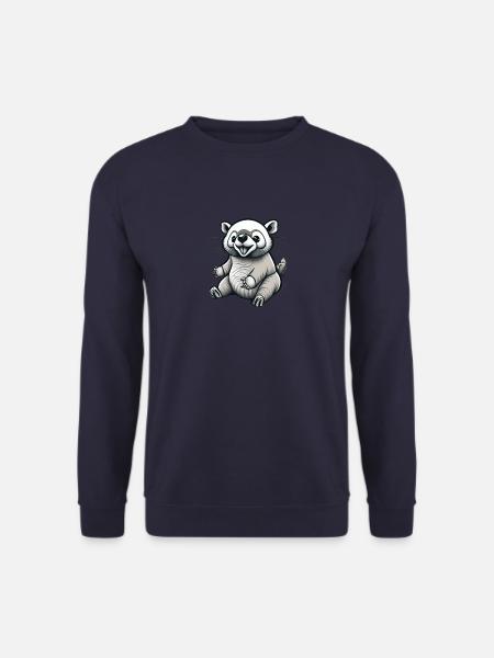 Small Seated Animal: Cartoon - Unisex Sweatshirt - navy