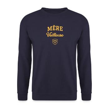 Mère Veilleuse Cœur - Sweat-shirt Unisexe - marine - Devant - Alina (178cm) & Michal (187cm)