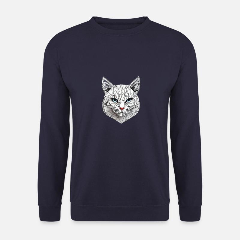 Polygon Geometry Cat - Unisex Sweatshirt - navy
