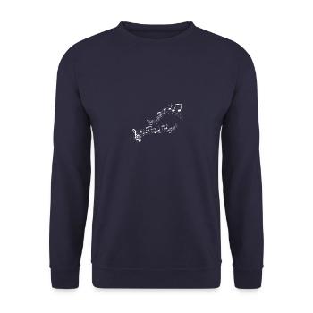 Musique Musique musiciens Clé de partition - Sweat-shirt Unisexe - marine - Devant - Alina (178cm) & Michal (187cm)