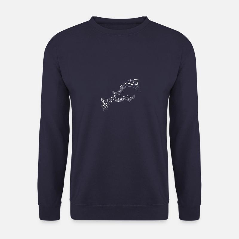 Musiknoten Musik Musiker Notenschlüssel Noten - Unisex Pullover - Navy