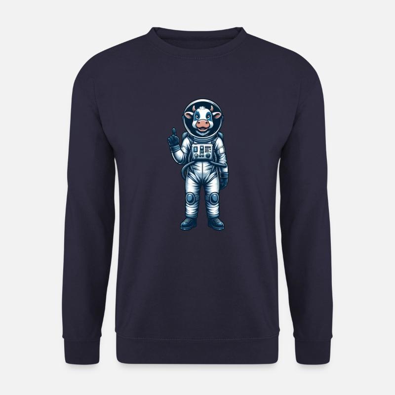 Astronaute, Vache, Espace, Cosmonaute, Univers - Sweat-shirt Unisexe - marine