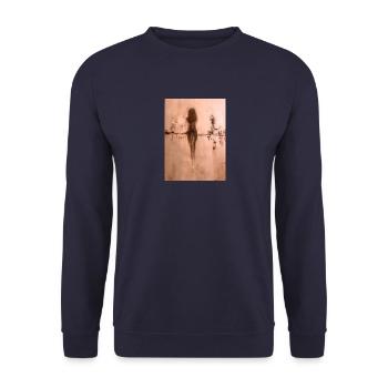 ELLE - Sweat-shirt Unisexe - marine - Devant - Alina (178cm) & Michal (187cm)