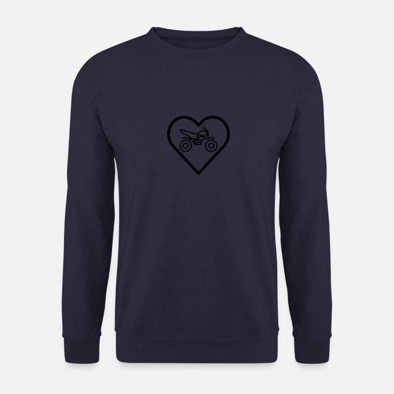 Motorrad im Herz - Unisex Pullover - Navy