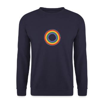 Rainbow circle - Unisex Sweatshirt - navy - Front - Alina (178cm) & Michal (187cm)