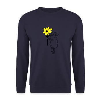 flowers sheep - Unisex Sweatshirt - navy - Front - Alina (178cm) & Michal (187cm)