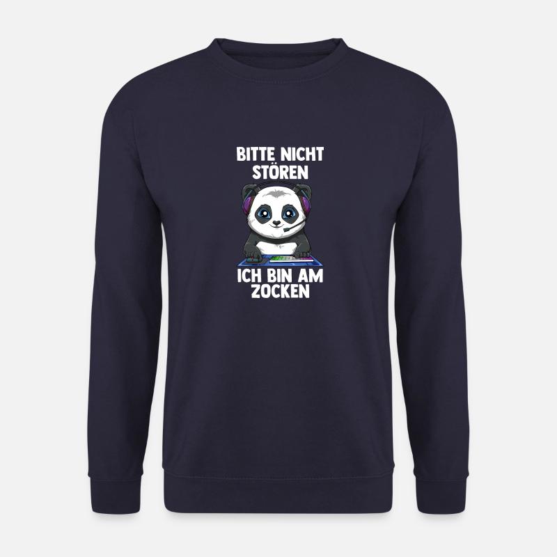 Gaming Panda - Computerspiele Videospiele - - Unisex Pullover - Navy