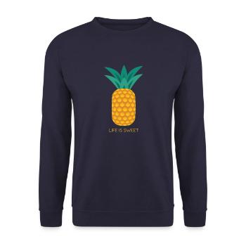 La vie est douce - Sweat-shirt Unisexe - marine - Devant - Alina (178cm) & Michal (187cm)