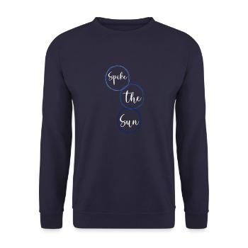 funny beach volleyball players present idea - Unisex Pullover - Navy - Vorne - Alina (178cm) & Michal (187cm)