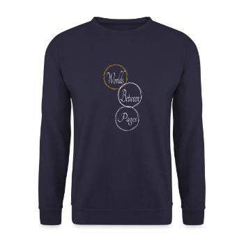 Mental Getaway Literature Literary Community - Unisex Sweatshirt - navy - Front - Alina (178cm) & Michal (187cm)