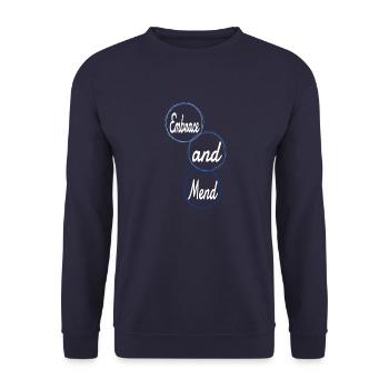spiritual healing support system - Unisex Pullover - Navy - Vorne - Alina (178cm) & Michal (187cm)