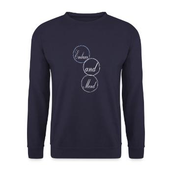 humour drôle guérison émotionnelle cadeau d’anniversaire - Sweat-shirt Unisexe - marine - Devant - Alina (178cm) & Michal (187cm)
