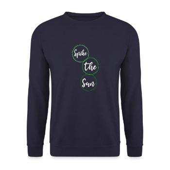 beach volleyball techniques present - Unisex Sweatshirt - navy - Front - Alina (178cm) & Michal (187cm)