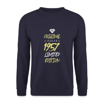 1957 limited edition - Unisex Pullover - Navy - Vorne - Alina (178cm) & Michal (187cm)