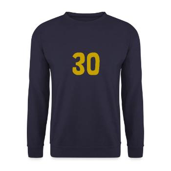 30. 30 YEARS. 30th ANNIVERSARY. 30TH ANNIVERSARY. - Unisex Sweatshirt - navy - Front - Alina (178cm) & Michal (187cm)