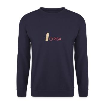 Pisa Passion : un style qui va conquérir votre cœur ! Cadeau - Sweat-shirt Unisexe - marine - Devant - Alina (178cm) & Michal (187cm)